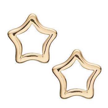 Christina Collect 925 sterling silver Open stars gold-plated small open stars, model 671-G03